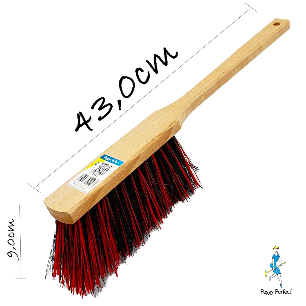 Langstielhandfeger Supermix Borsten Handfeger Holz mit langem 43cm Stiel