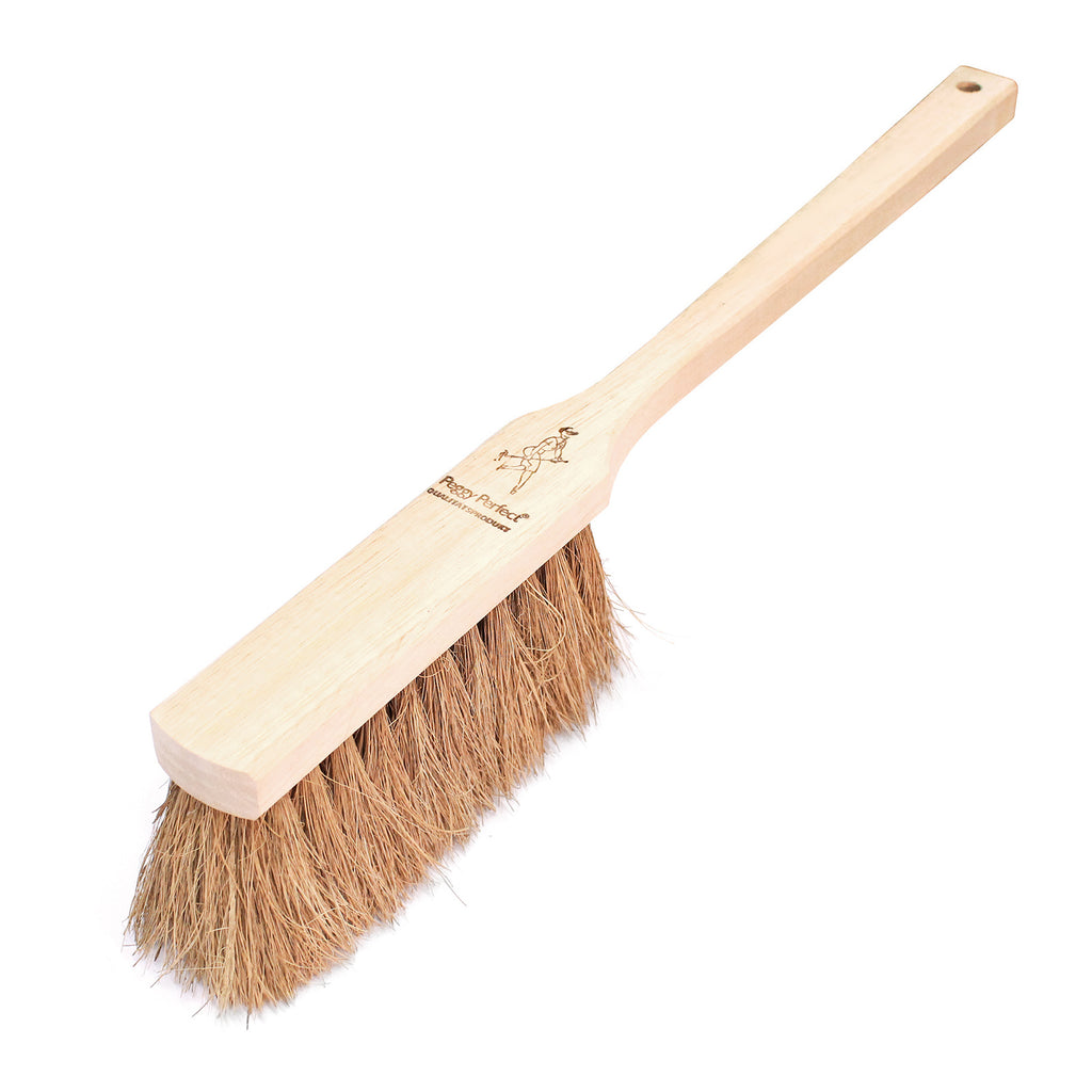 Kokos Langstielhandfeger Handfeger Holz Natur Borsten Outdoor langer Stiel 43cm