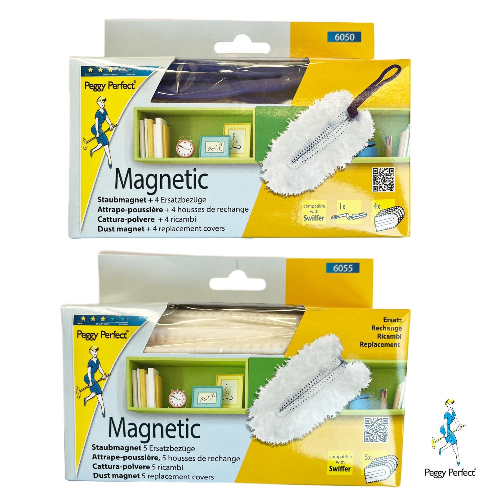 Staubmagnet Starterset Swiffer alternative Griff + 9 Tücher Staubtuch Staubwedel