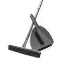 Gummibesen Rubber Broom Set mit Teleskopbesen & Kehrgarnitur grau Haarreinigung