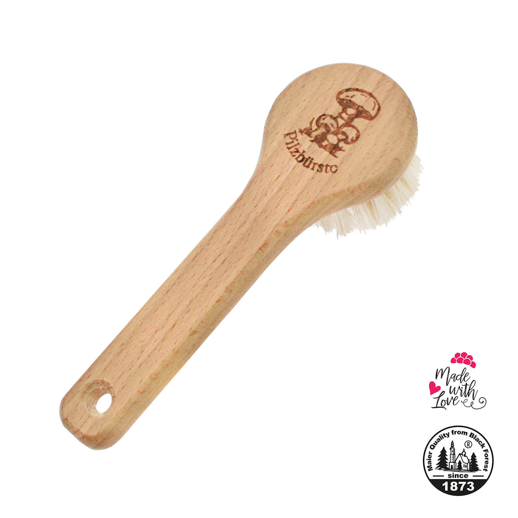 Pilzbürste aus zertifiziertem Holz & heller Naturborste