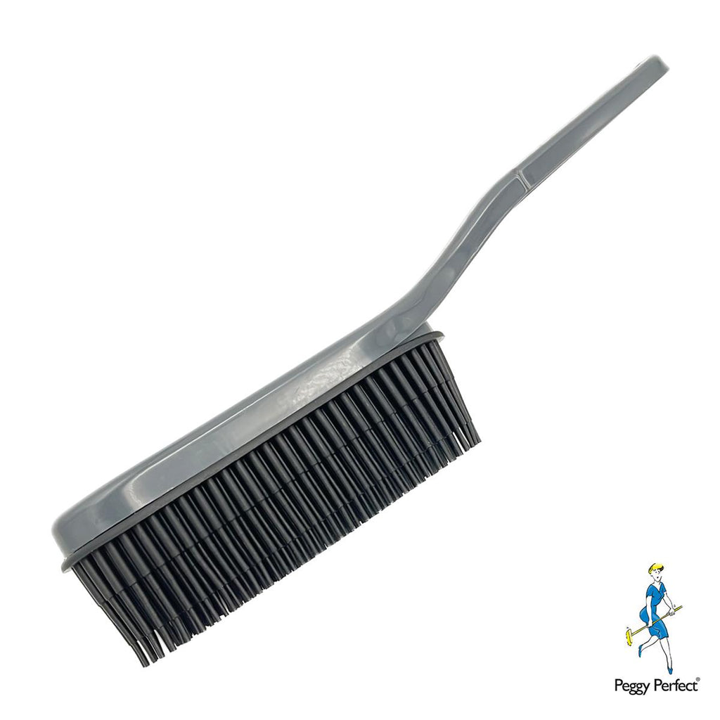 Gummibesen Rubber Broom Set mit Teleskopbesen & Kehrgarnitur grau Haarreinigung