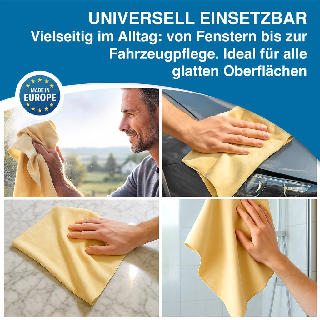 Fensterleder Ledertuch Echtleder Autoleder Premium Leder 68x50 cm