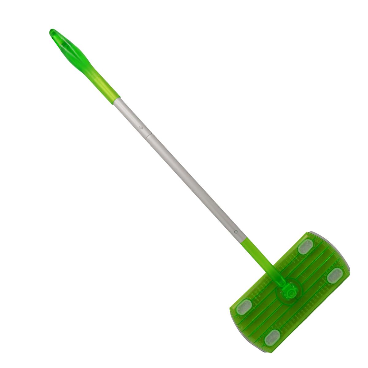 Bodenwischer Staubmagnet Slider Starter Set mit Stiel Bodenwischplatte 26 Tücher