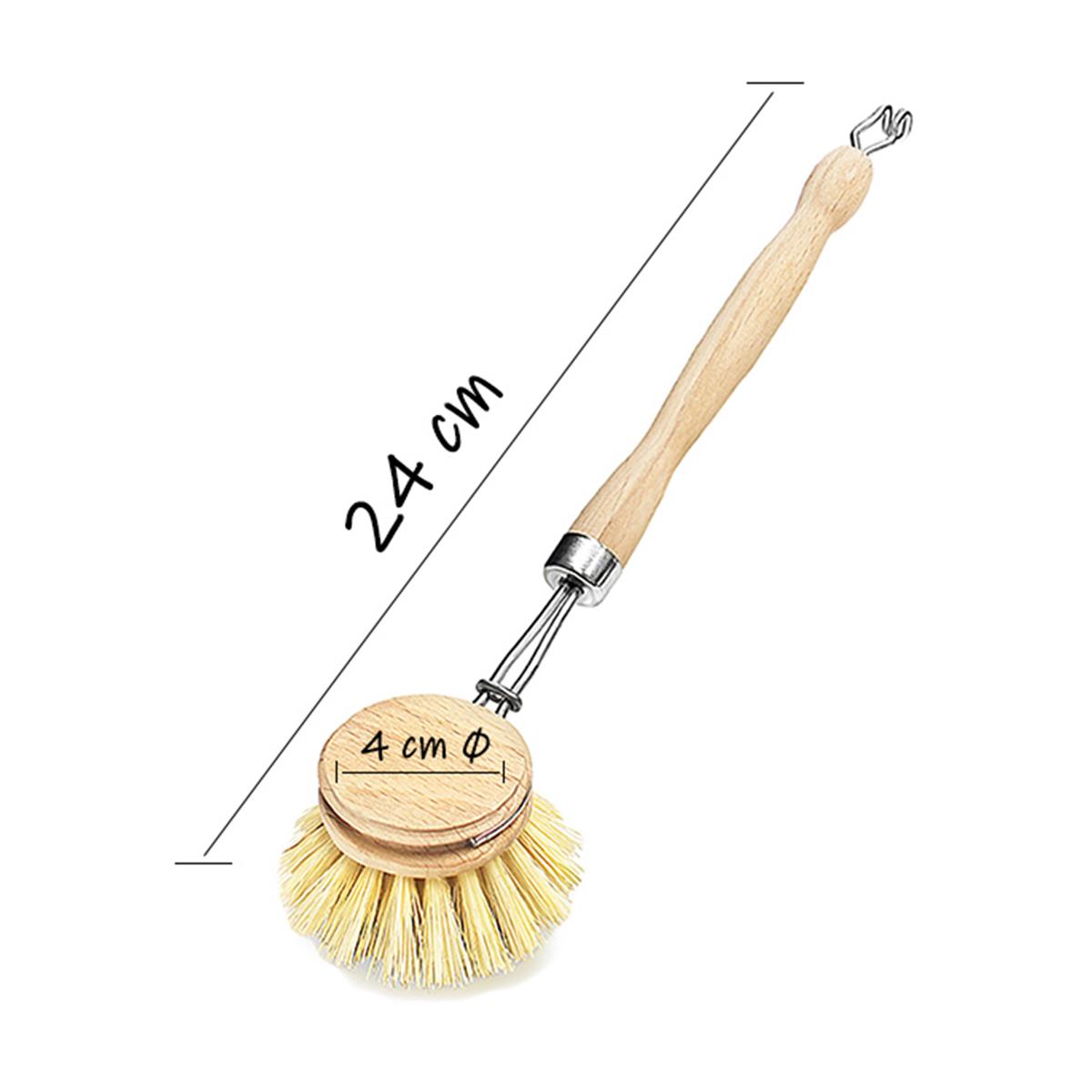 10x Spülbürste Holz Bürste Buchenholz Natur Fiber Pflanzenborsten vegan