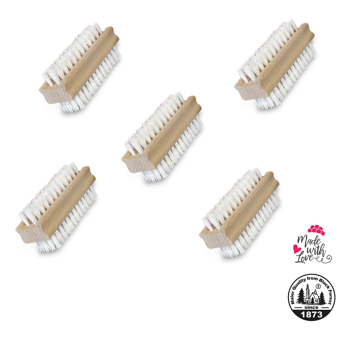 5x Nagelbürste Handbürste Handwaschbürste Holz Buchenholz langlebig
