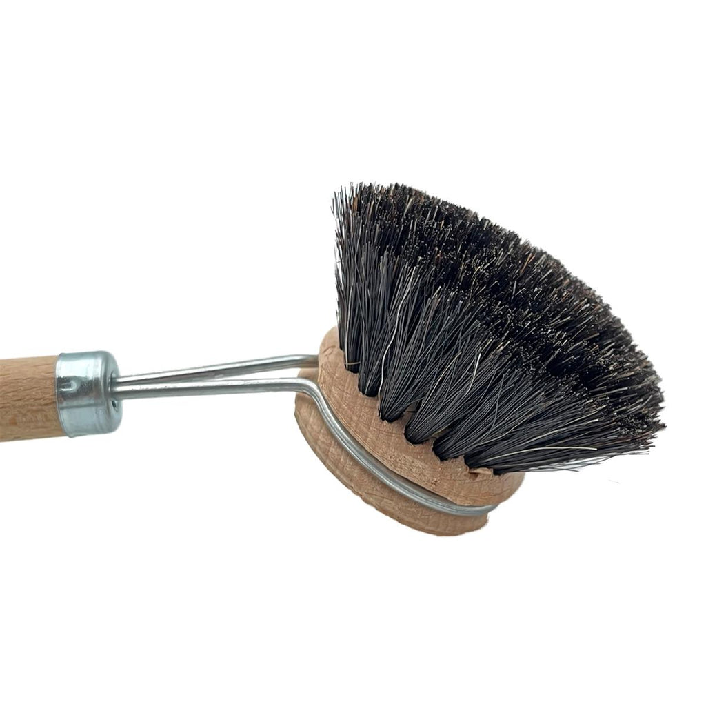 5er Set Rosshaarspülbürsten Holzspülbürsten mit Naturhaar u. langem Griff 29cm