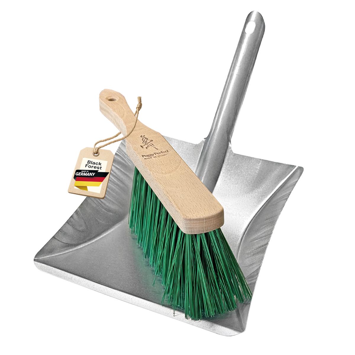 Kehrset Kehrgarnitur Besen und Schaufel Elastonborsten grün Industrie-&Gartenset