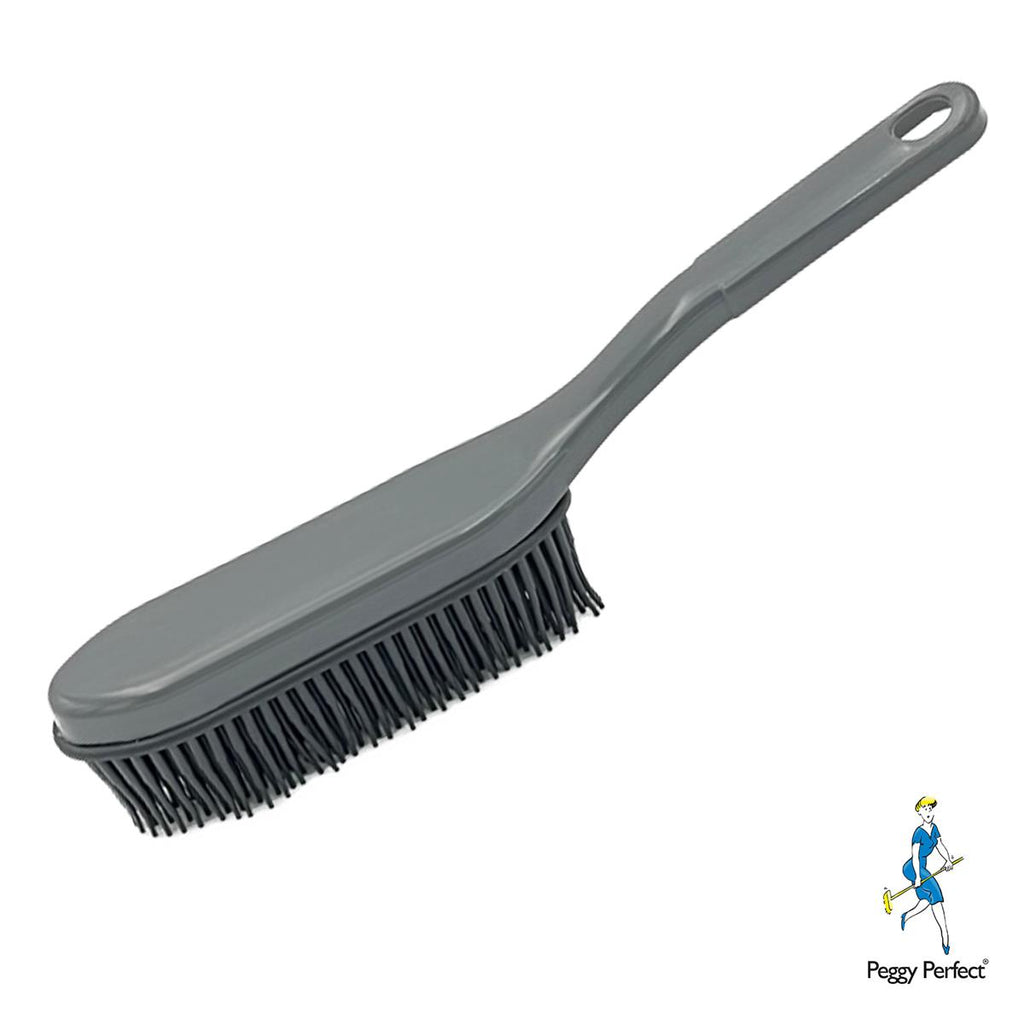 Gummibesen Kehrgarnitur grau - recycelt, ideal für Haare & Tierhaare