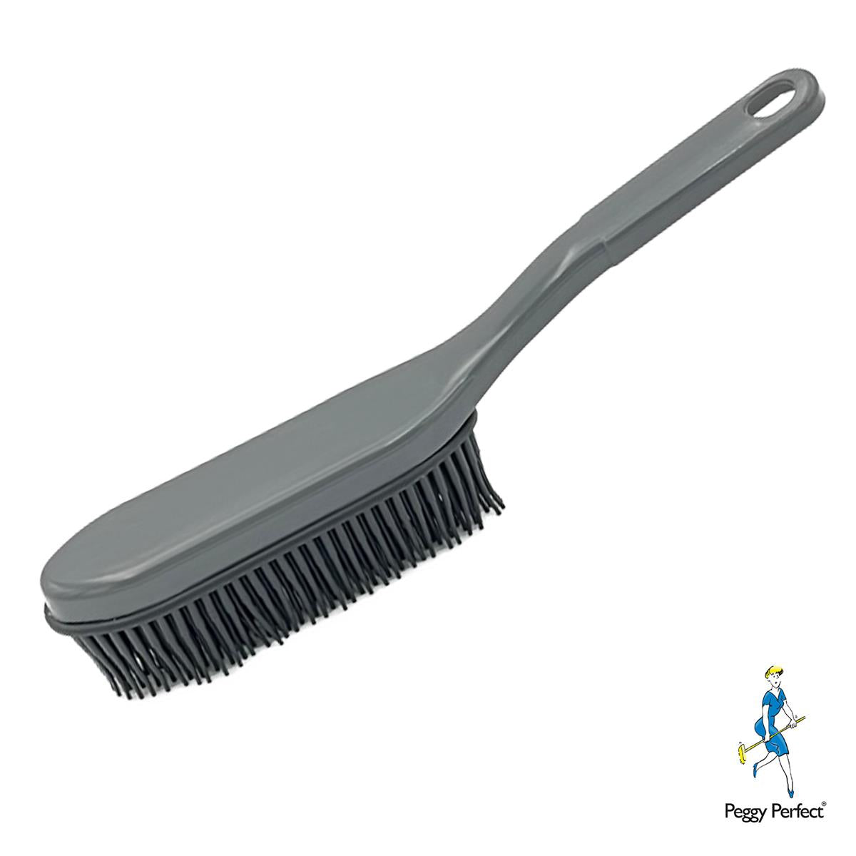 Gummibesen Kehrgarnitur grau - recycelt, ideal für Haare & Tierhaare