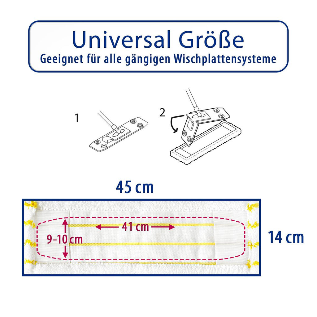 3x Wischmopp Bodenreiniger Bodenwischer Ersatzbezug Floor Hero Bad und Fliese