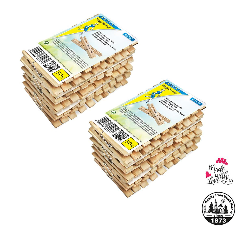 Holzwäscheklammern Wäscheklammer aus Holz 100Stück Birkenholz