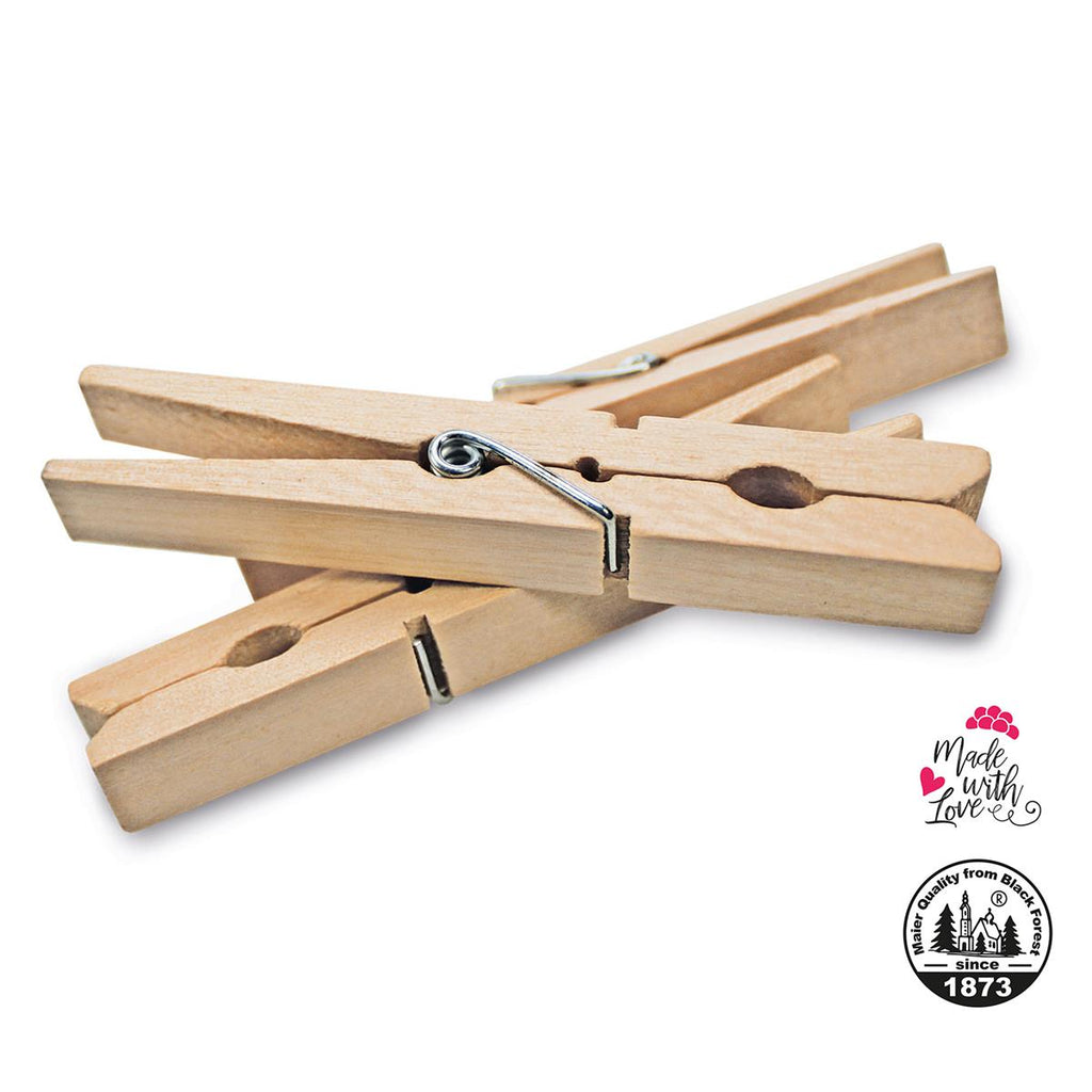 Holzwäscheklammern Wäscheklammer aus Holz 100Stück Birkenholz