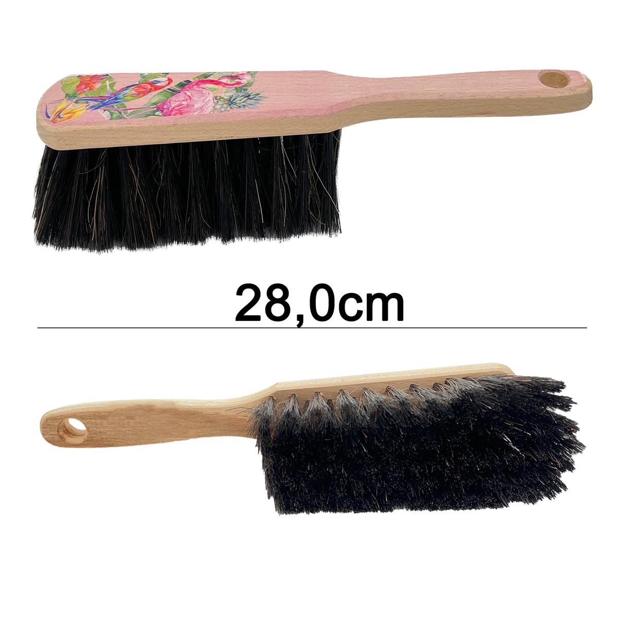 Kehrgarnitur Kehrset mit Holzbesen und Kunststoffschaufel Flamingo Design