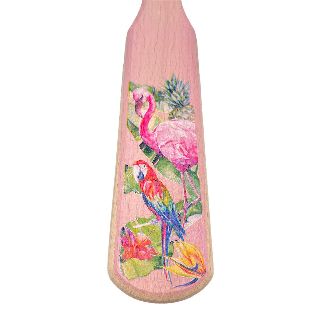 Kehrgarnitur Kehrset mit Holzbesen und Kunststoffschaufel Flamingo Design