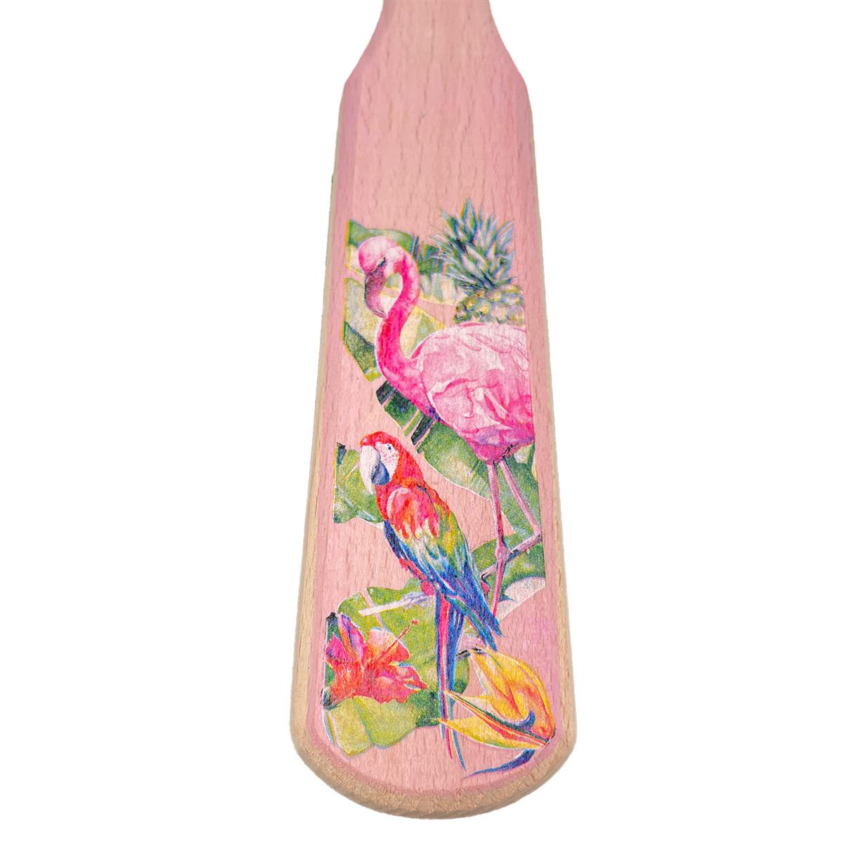 Kehrgarnitur Kehrset mit Holzbesen und Kunststoffschaufel Flamingo Design