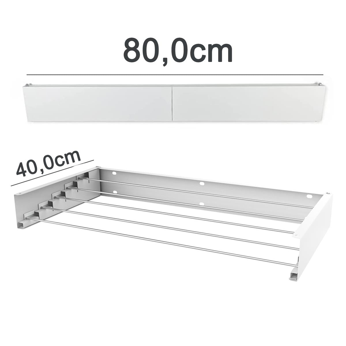 Wäscheständer klappbar zur Wandmontage im modernen Design.In- und Outdoor.