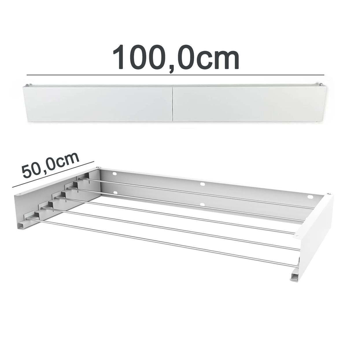 Wäscheständer klappbar zur Wandmontage im modernen Design.In- und Outdoor.