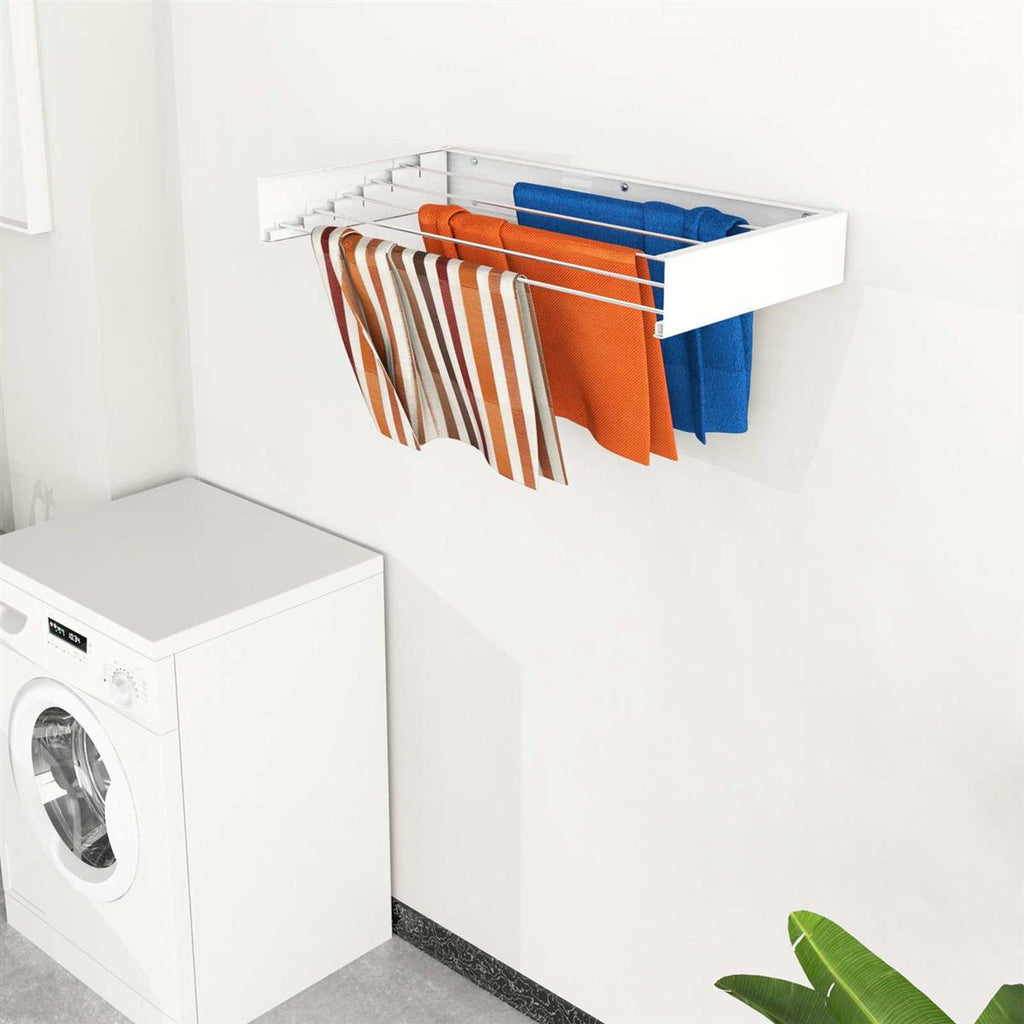 Wäscheständer klappbar zur Wandmontage im modernen Design.In- und Outdoor.