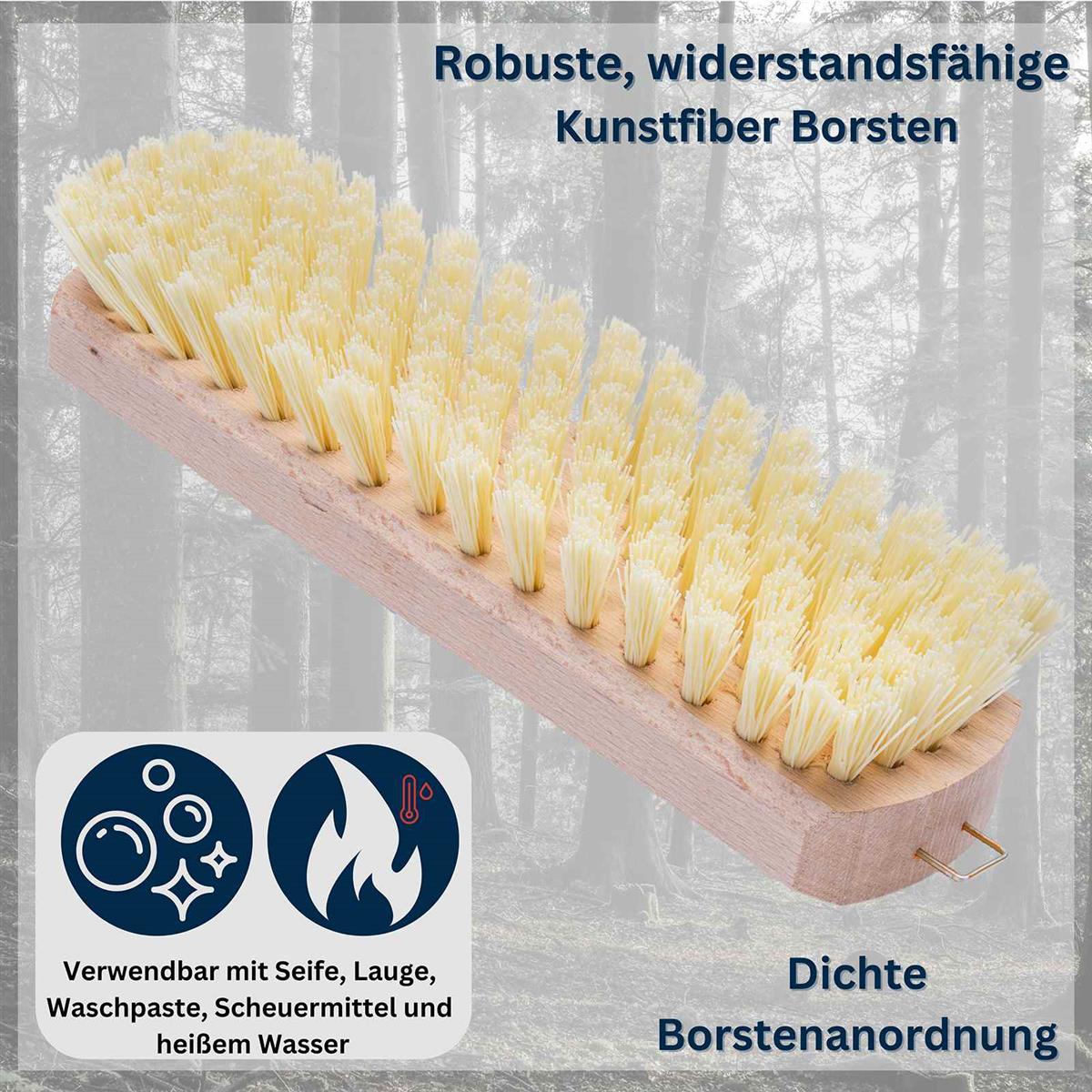 Schrubber aus Buchenholz mit widerstandfähigen PPN Kunstfasern