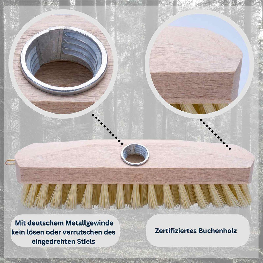 Schrubber aus Buchenholz mit widerstandfähigen PPN Kunstfasern