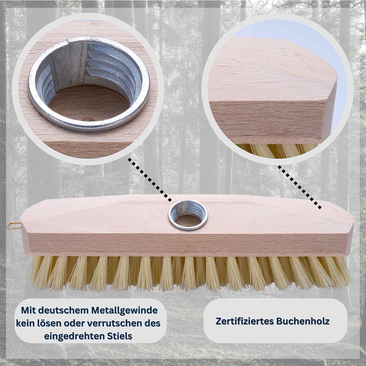 Schrubber aus Buchenholz mit widerstandfähigen PPN Kunstfasern
