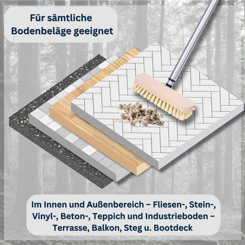 Schrubber aus Buchenholz mit widerstandfähigen PPN Kunstfasern