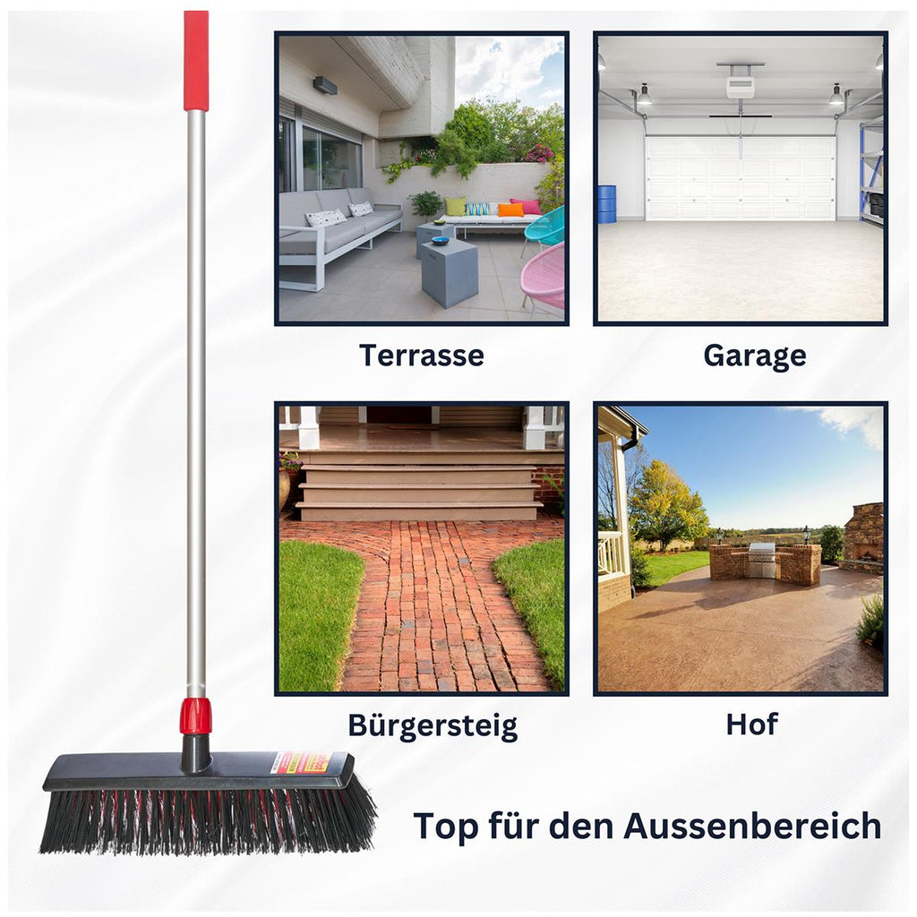 Straßenbesen Black Star „Testsieger” Zwei Zonen Besatz - Aluminiumstiel