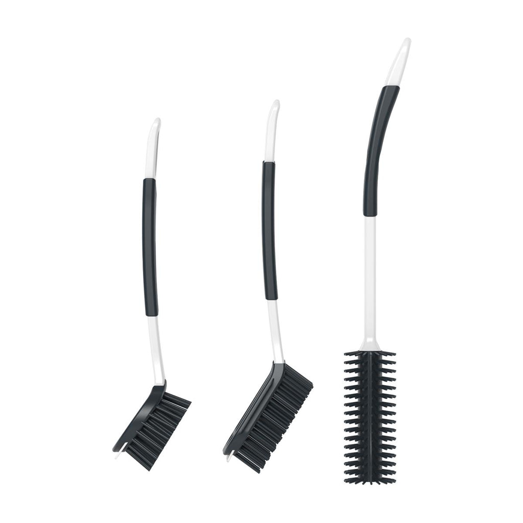 Rival 3-teiliges Spülbürsten Set Curve-Line mit Gumminoppen anthrazit