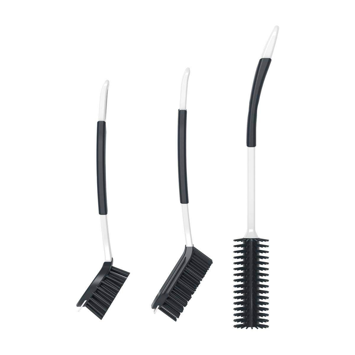 Rival 3-teiliges Spülbürsten Set Curve-Line mit Gumminoppen anthrazit