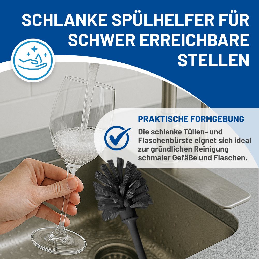 Rival 5-teiliges Küchenhelfer Set mit PBT-Borsten anthrazit