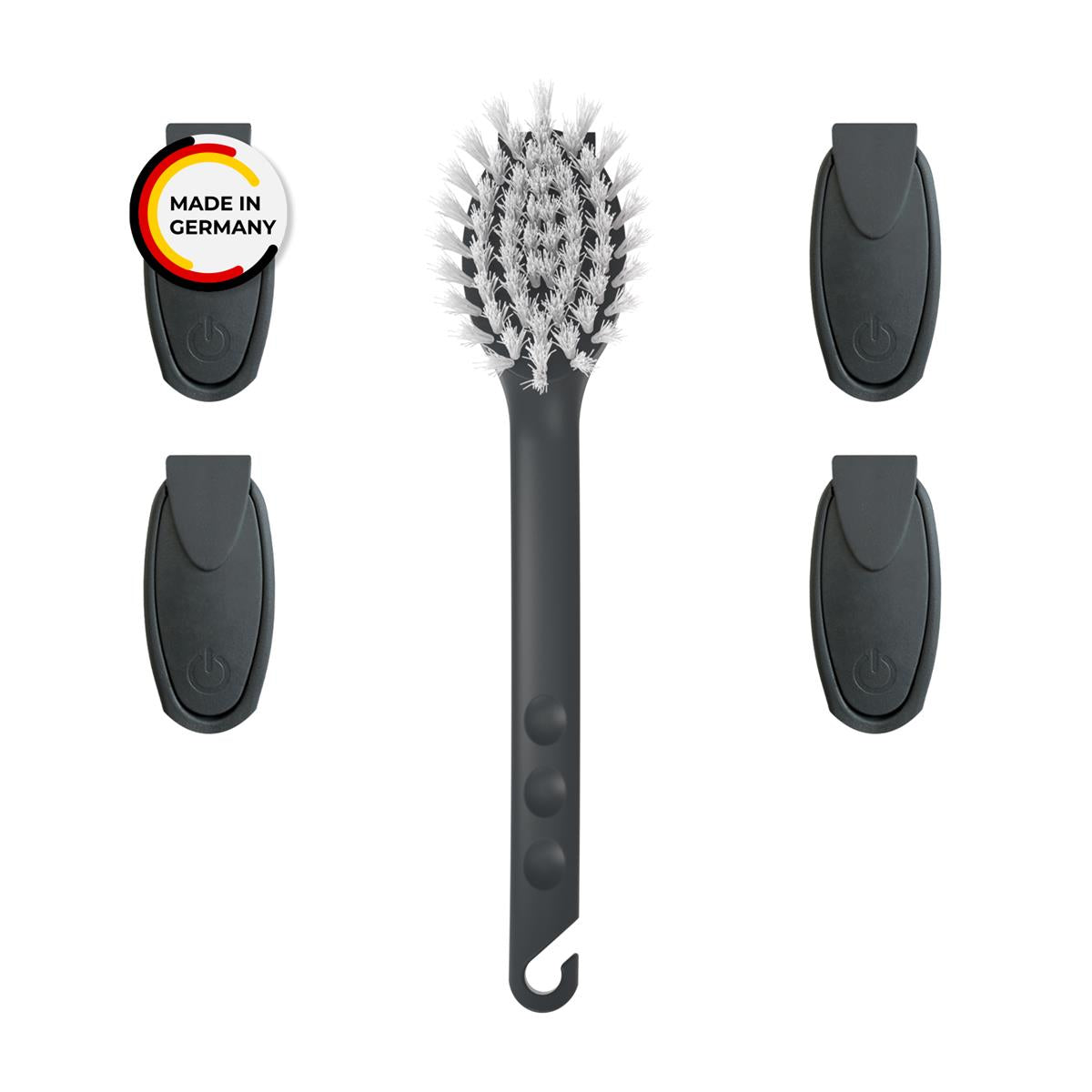 Rival 6er Set Spülbürste Euro-Line mit 5 Wechselköpfen  grau - oval