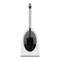Rival WC-Garnitur Ergonomic mit verchromtem Stiel & Rundbürste weiß