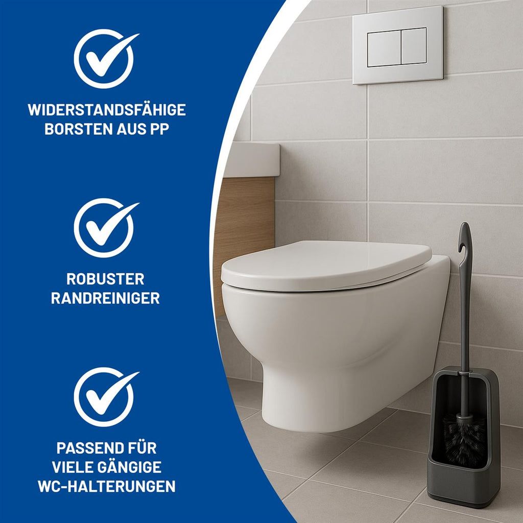 Rival 4er Set WC-Randreinigerbürste Smart Line mit PP-Borsten