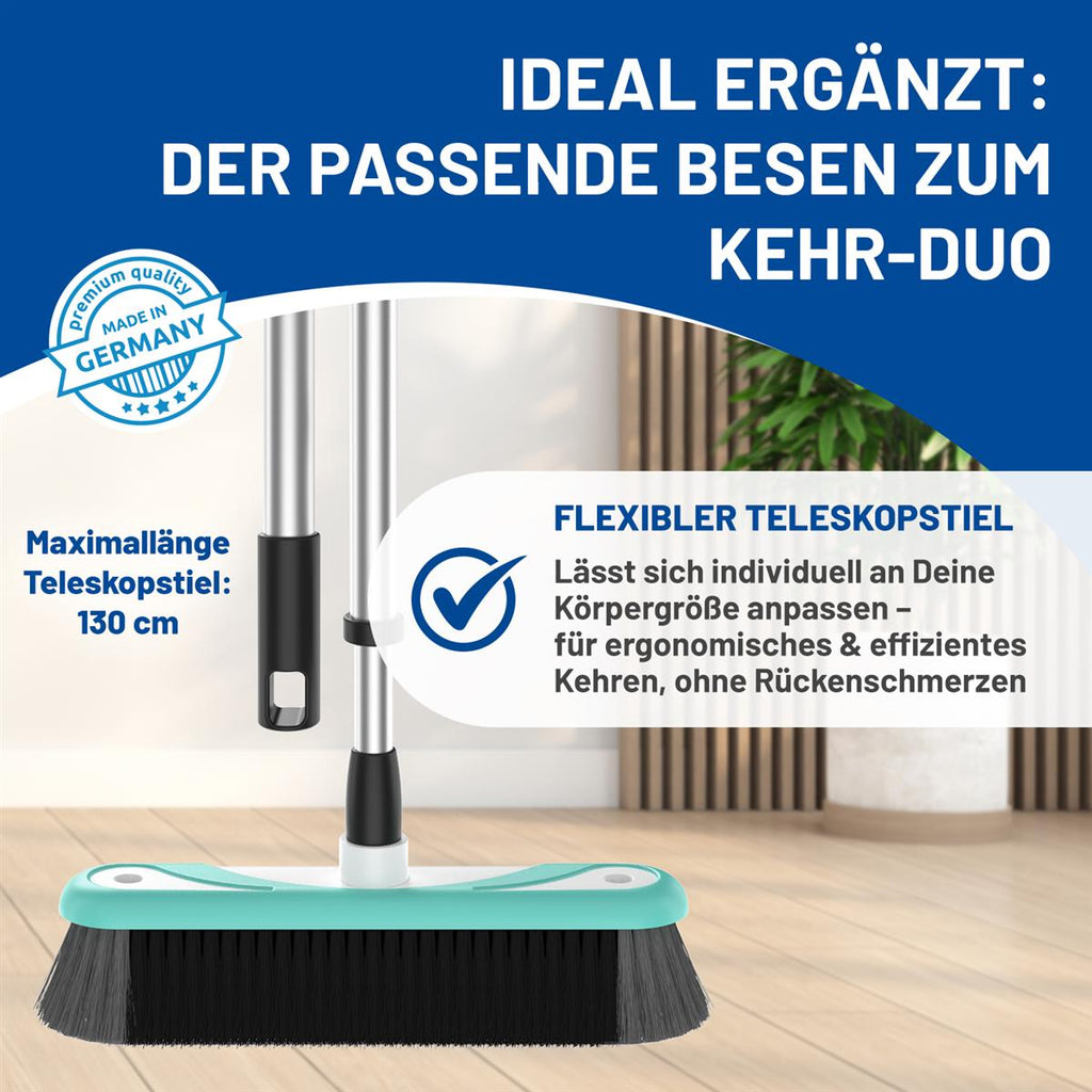 Rival Kehrgarnitur mit Lippe & gummiertem Griff türkis