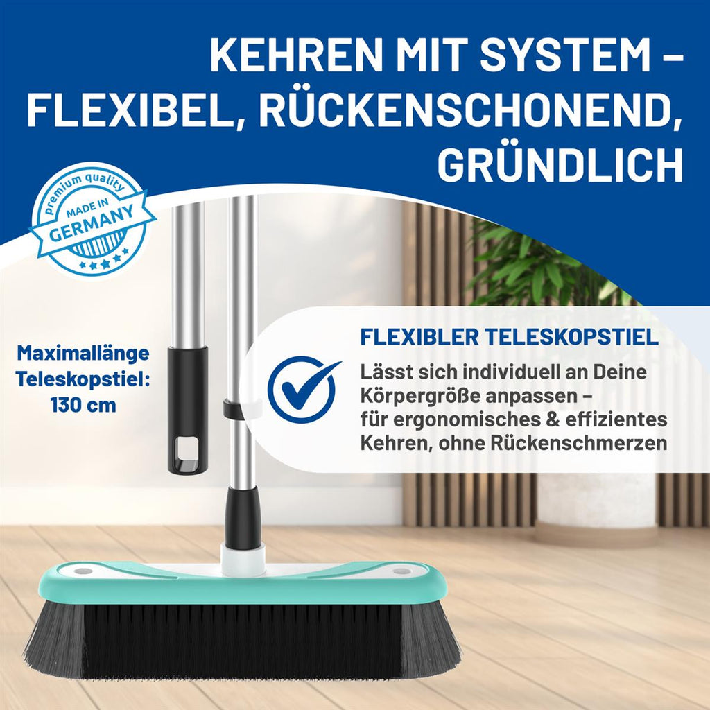 Rival Kehrgarnitur + Besen Set Türkis