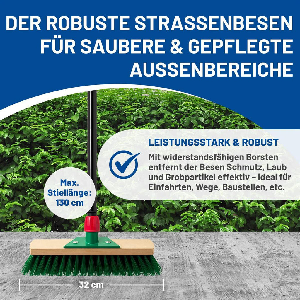 Rival 3-teiliges Garten-Set – enthält Besen mit Stiel (Breite: 32 cm)