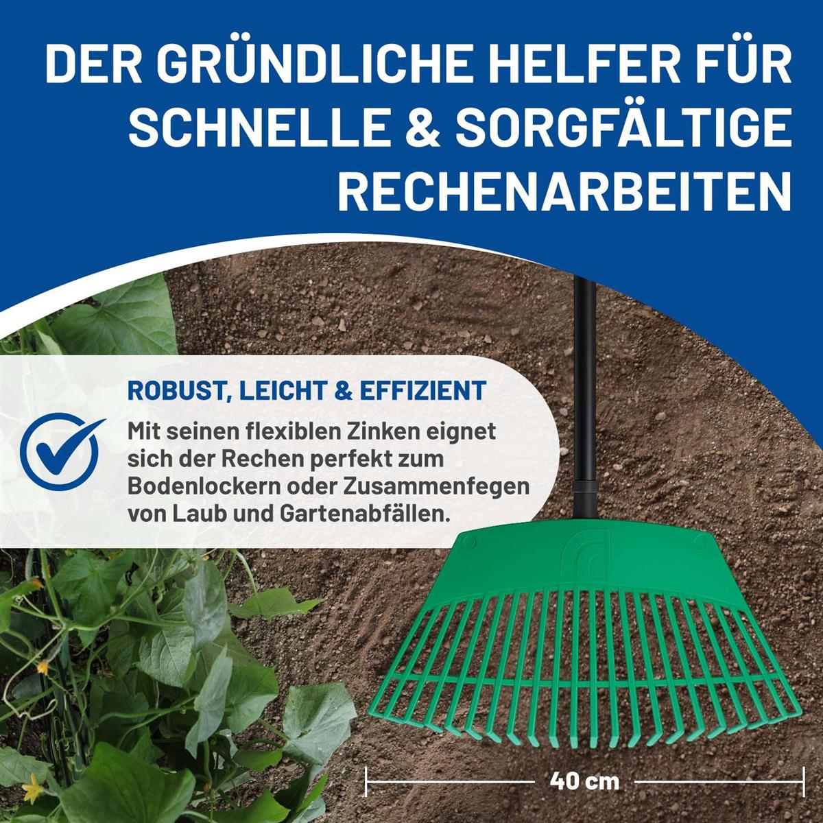 Rival 3-teiliges Garten-Set – enthält Besen mit Stiel (Breite: 32 cm)