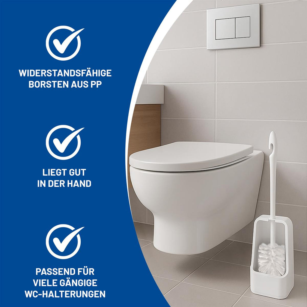 Rival 5er Set WC-Randreinigerbürste Smart Line mit PP-Borsten weiß
