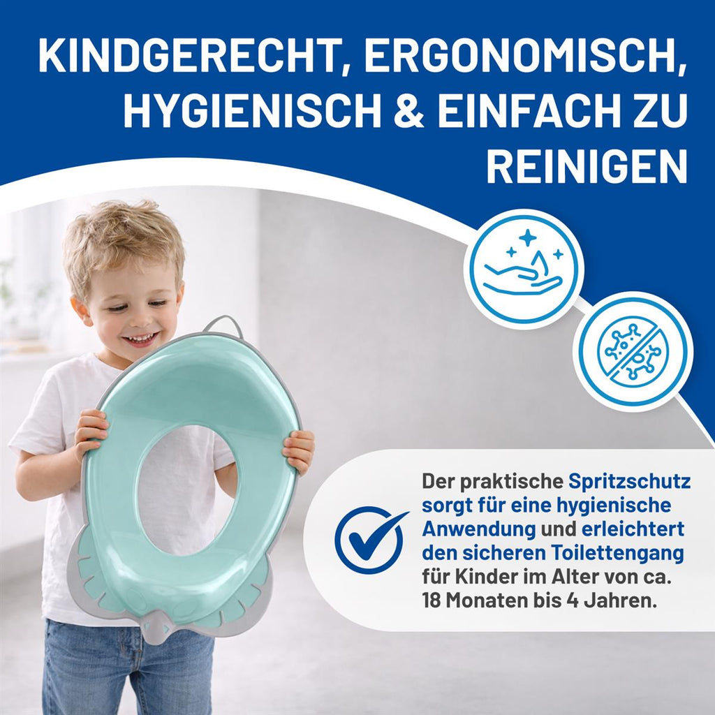 Rival Kinder-Toilettensitz blaugrün/grau mit Gummierung