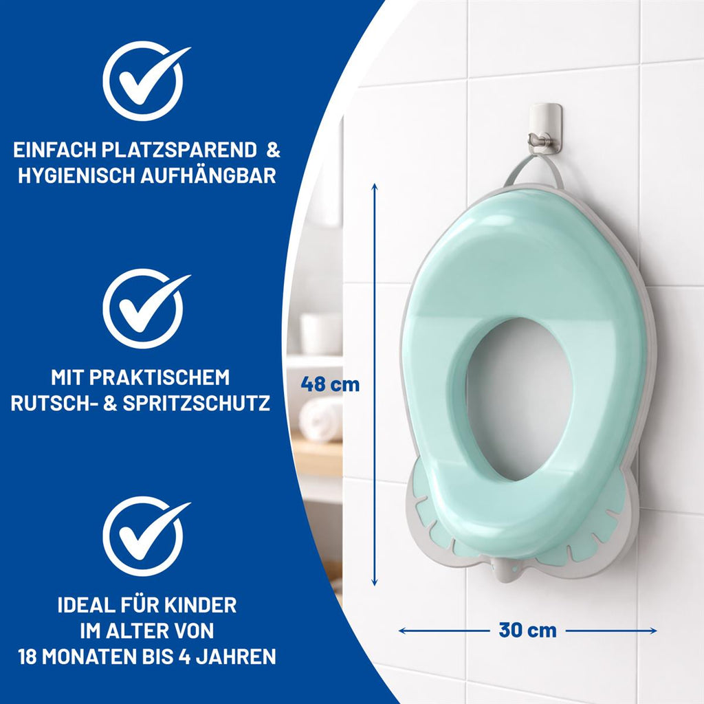 Rival Kinder-Toilettensitz blaugrün/grau mit Gummierung
