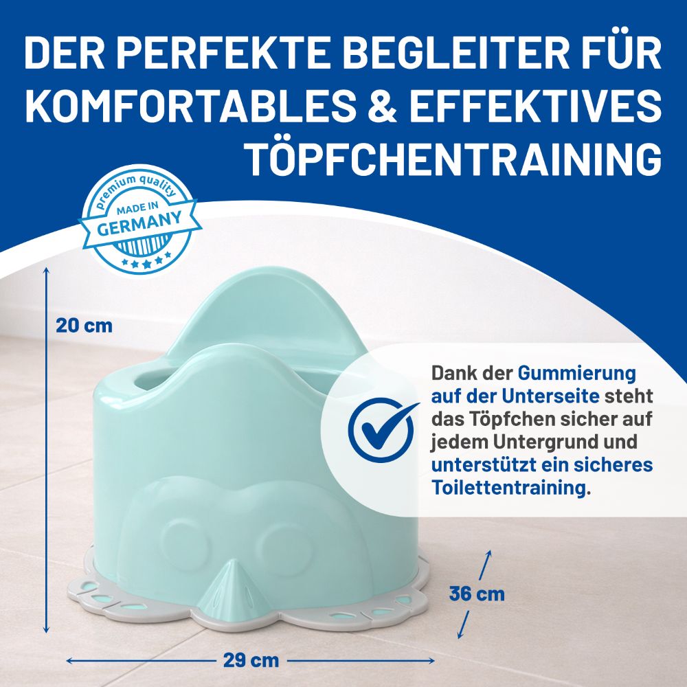 Rival Kinder-Toilettentopf blaugrün/grau mit Gummierung
