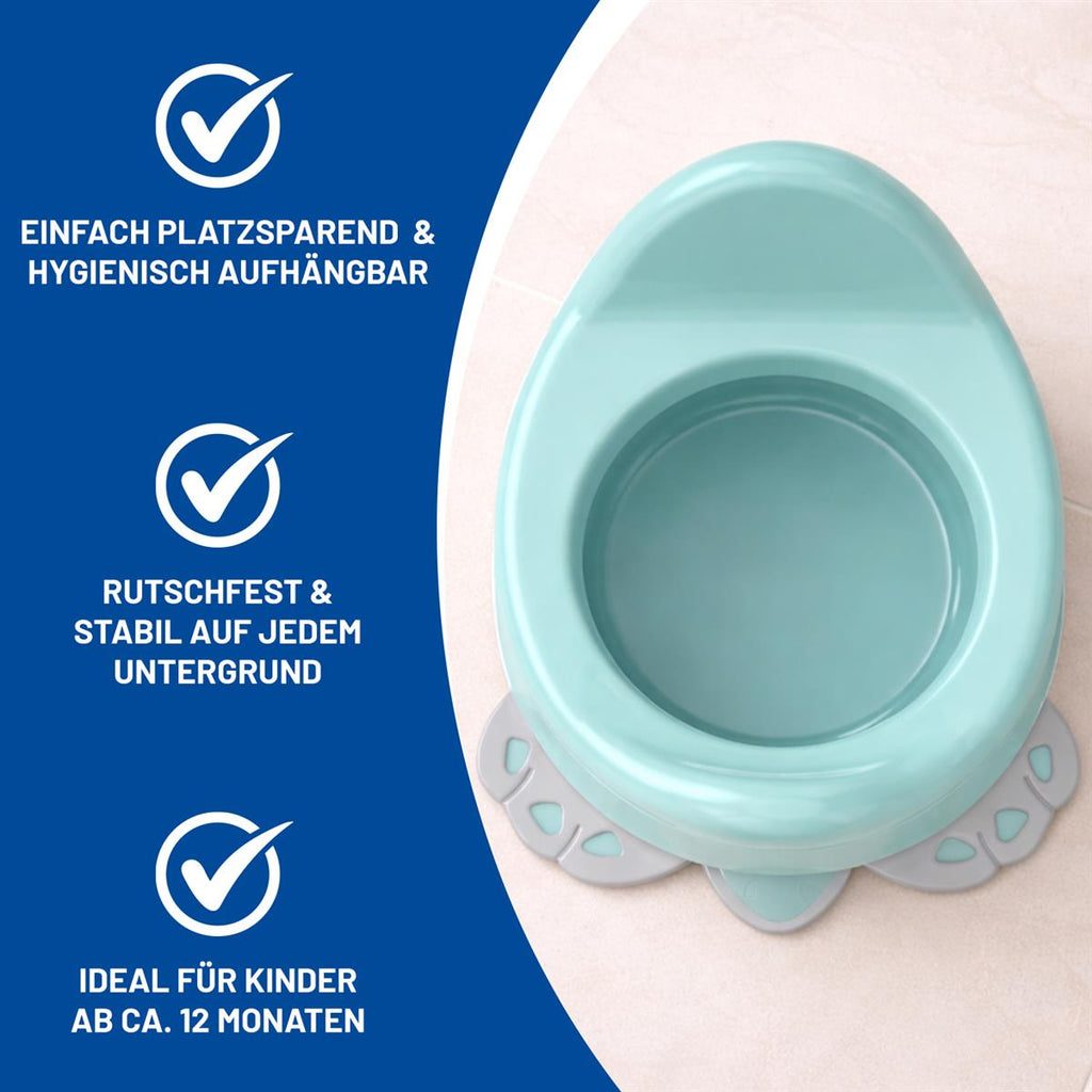 Rival Kinder-Toilettentopf blaugrün/grau mit Gummierung