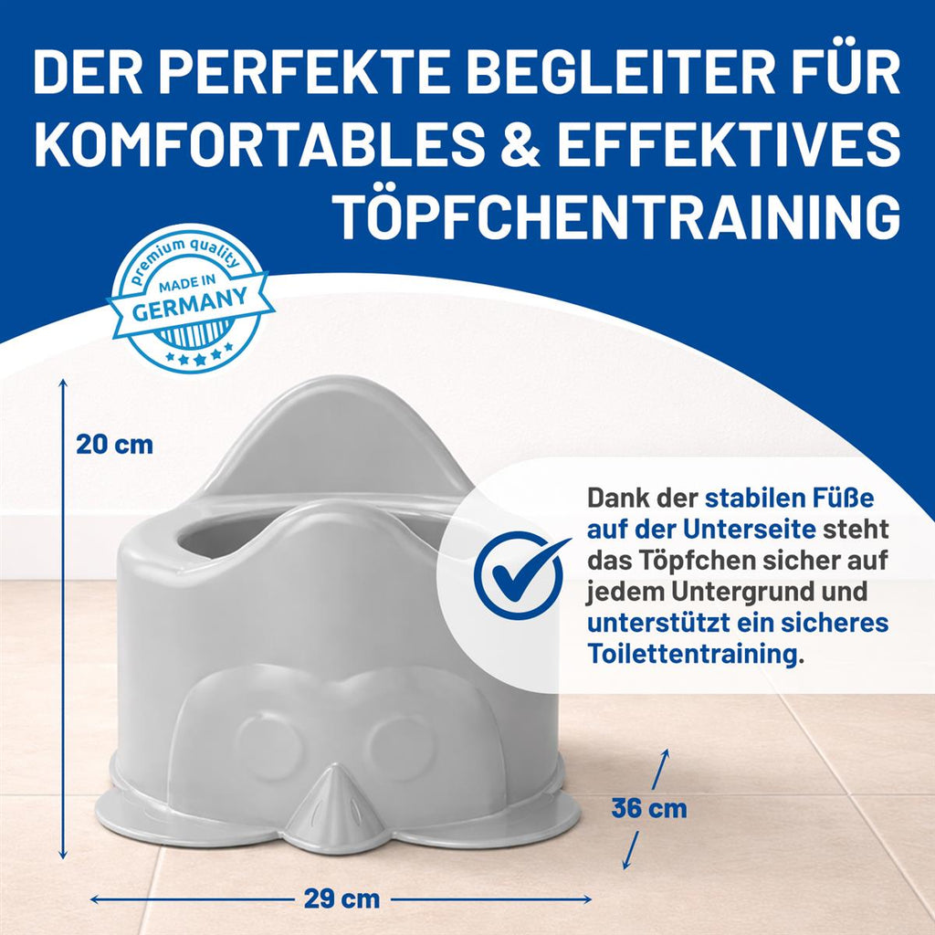Rival Kinder-Toilettentopf grau ohne Gummierung