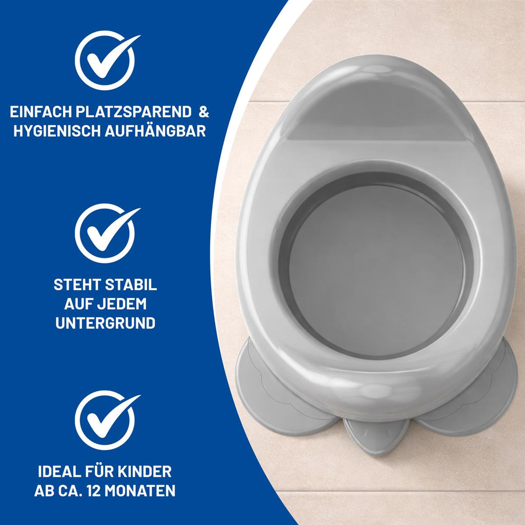 Rival Kinder-Toilettentopf grau ohne Gummierung