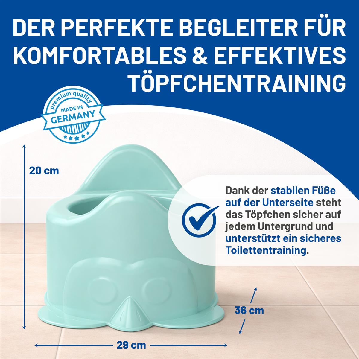 Rival Kinder-Toilettentopf blaugrün ohne Gummierung