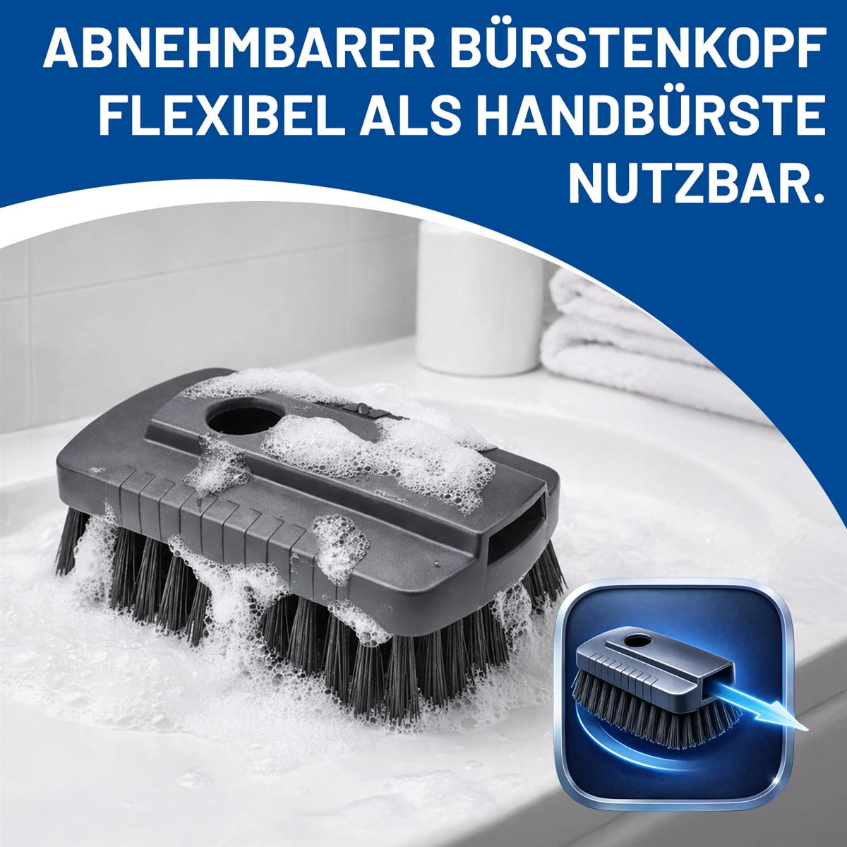 Rival Badebürste mit austauschbarem Bürstenkopf – Körperbürste für Bad & Dusche – ergonomischer Griff –