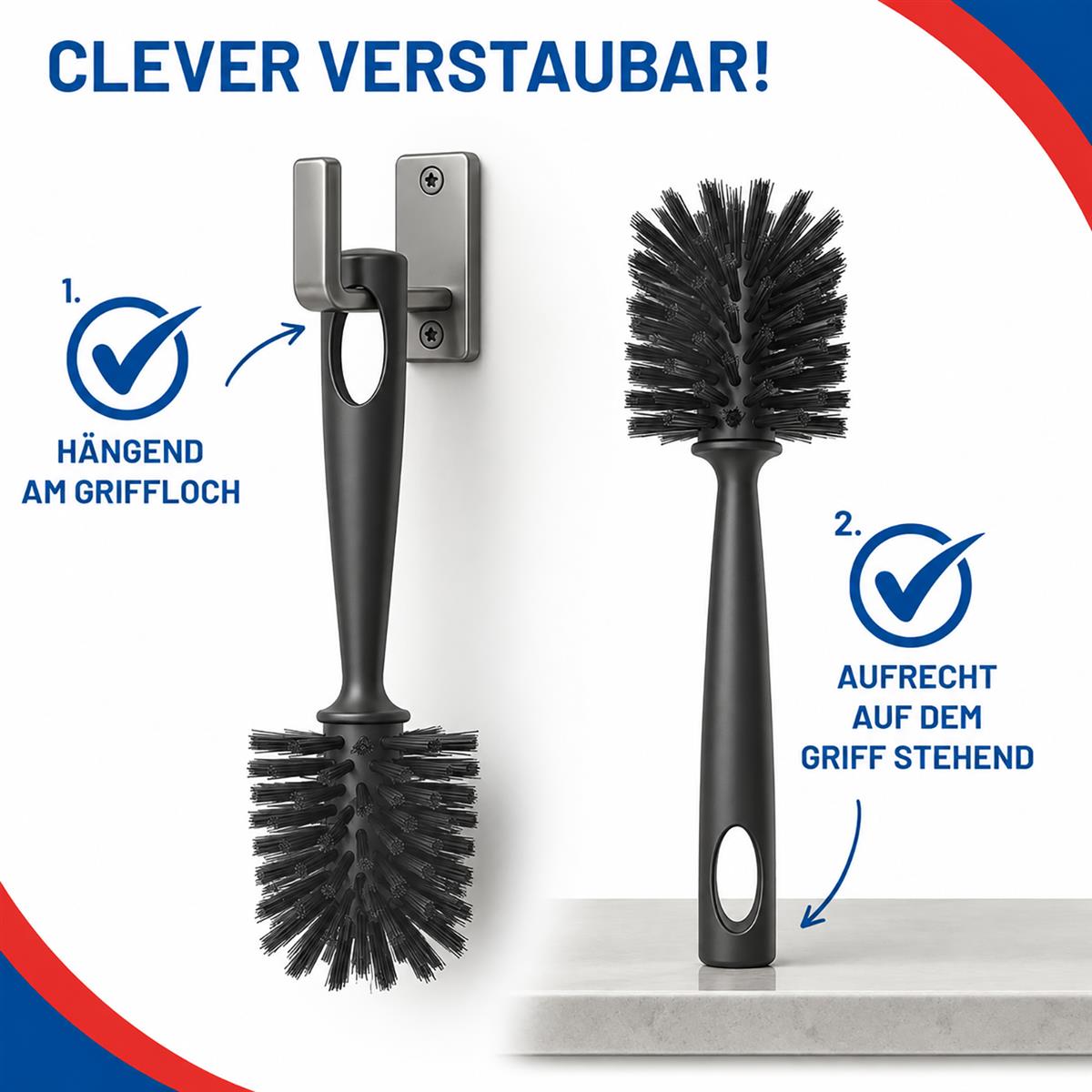 Rival Spülbürsten 2er Set - Reinigungsbürste 2x schwarz